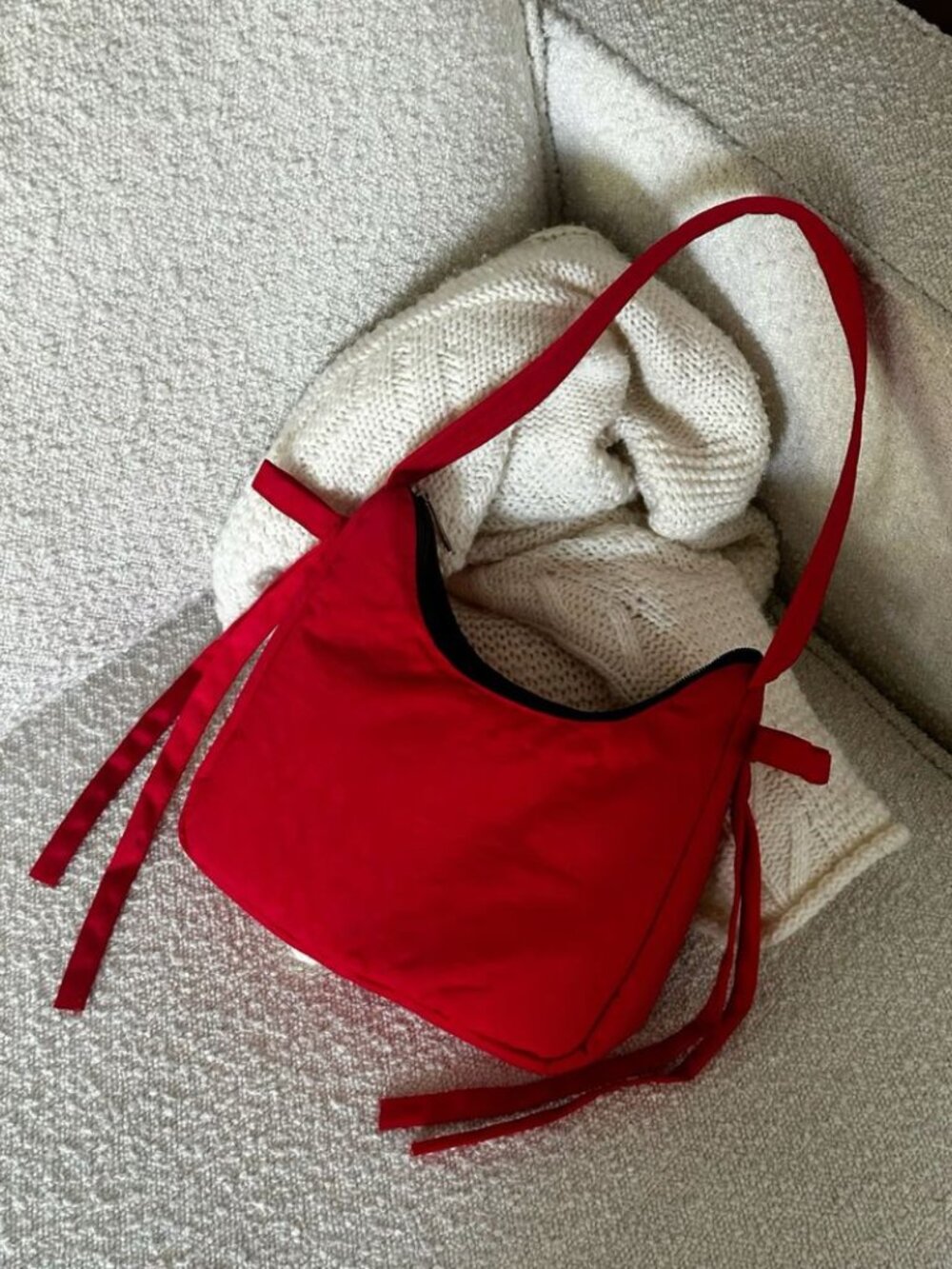 Sandy Liang x Baggu Mini Bow Bag in Red